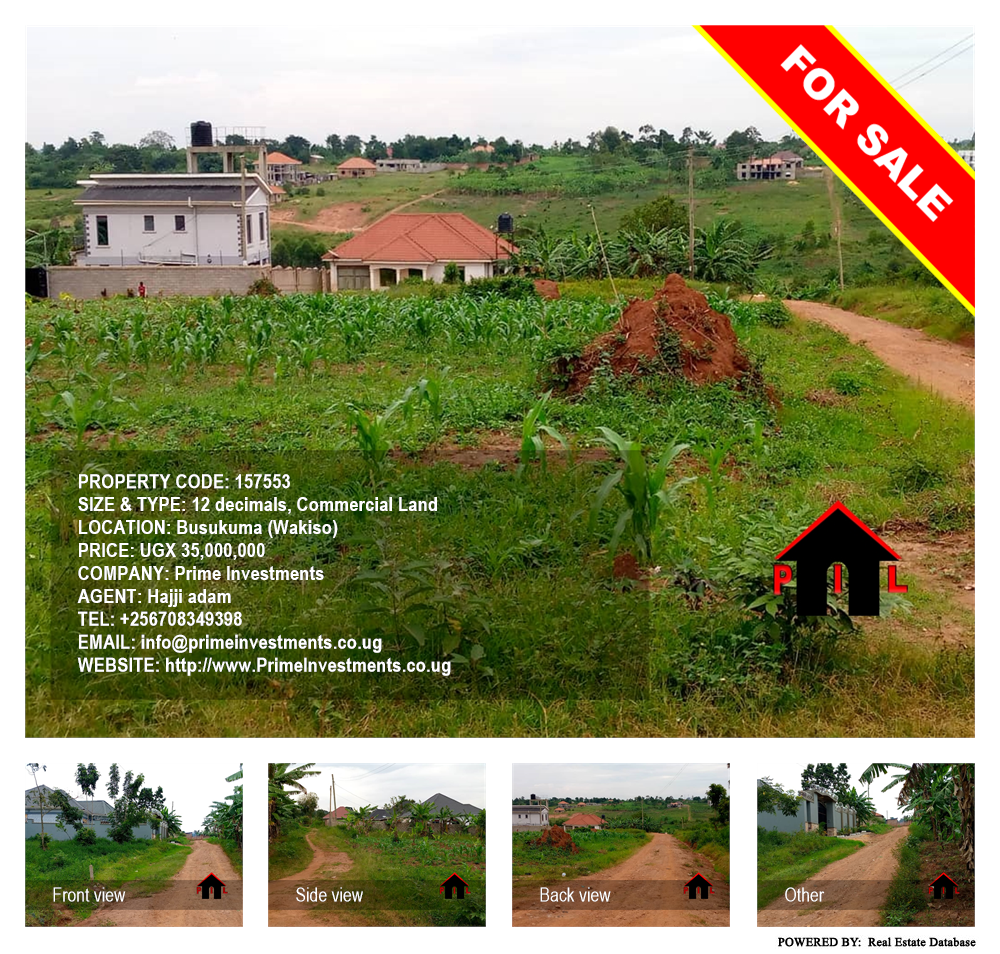 Commercial Land  for sale in Busukuma Wakiso Uganda, code: 157553