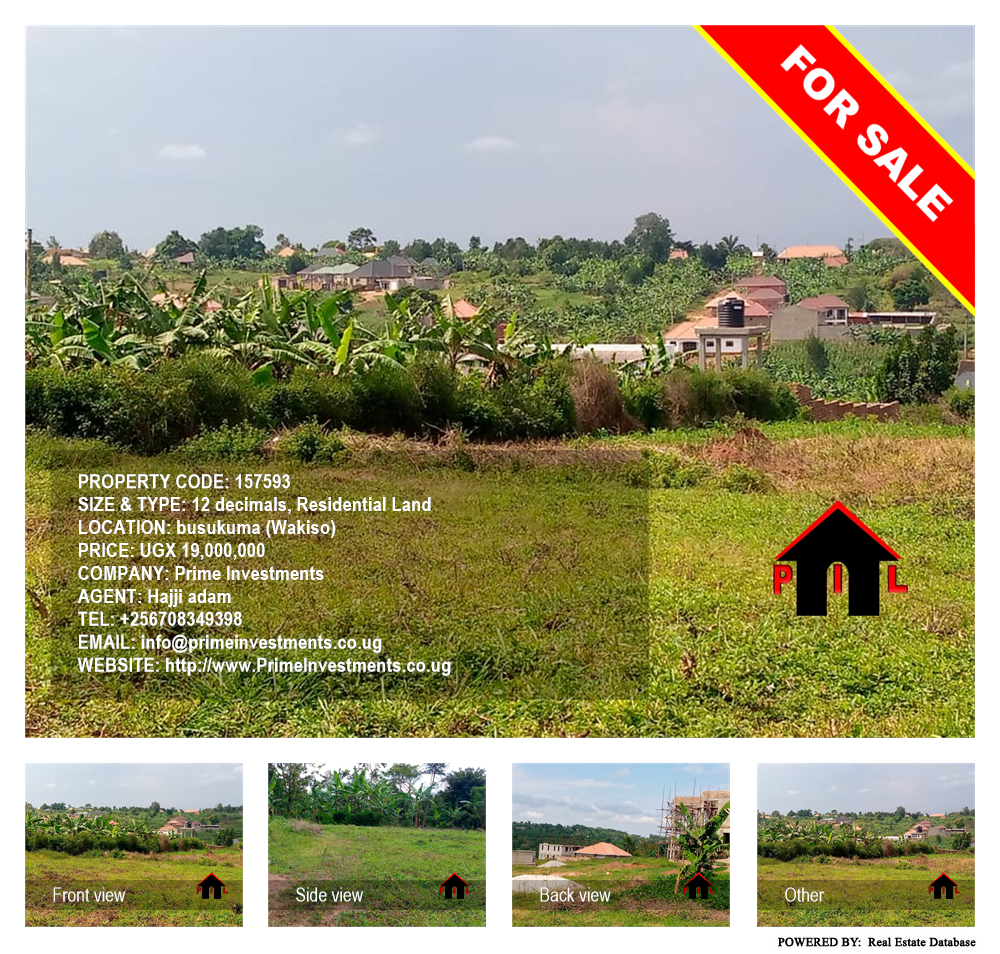 Residential Land  for sale in Busukuma Wakiso Uganda, code: 157593