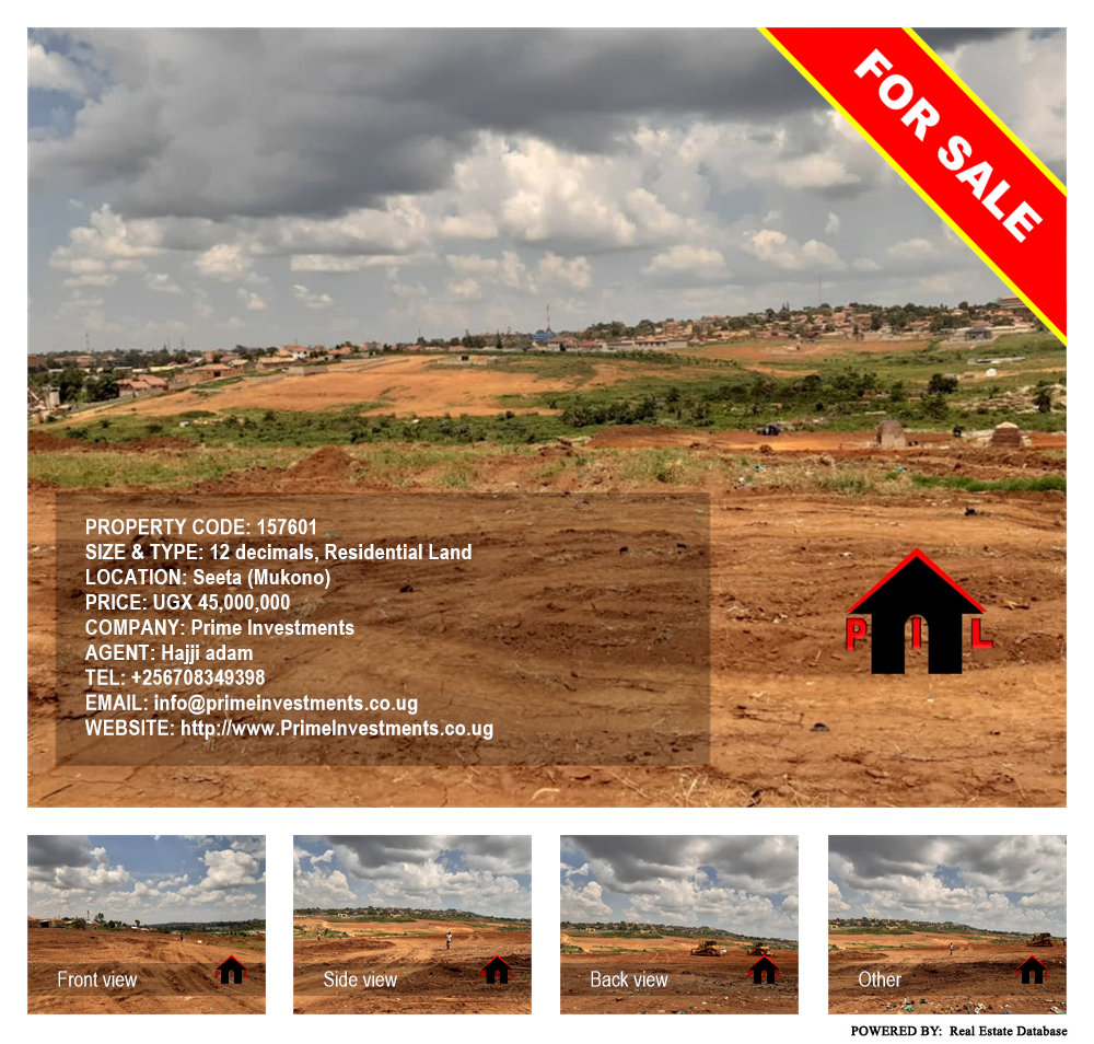 Residential Land  for sale in Seeta Mukono Uganda, code: 157601