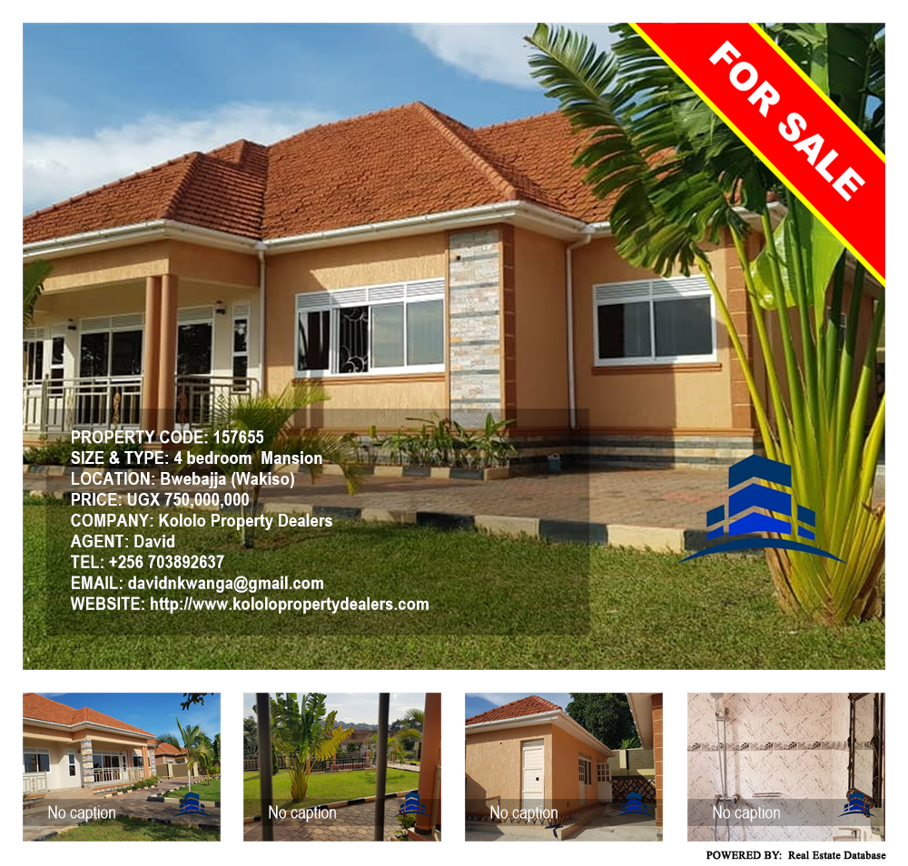 4 bedroom Mansion  for sale in Bwebajja Wakiso Uganda, code: 157655