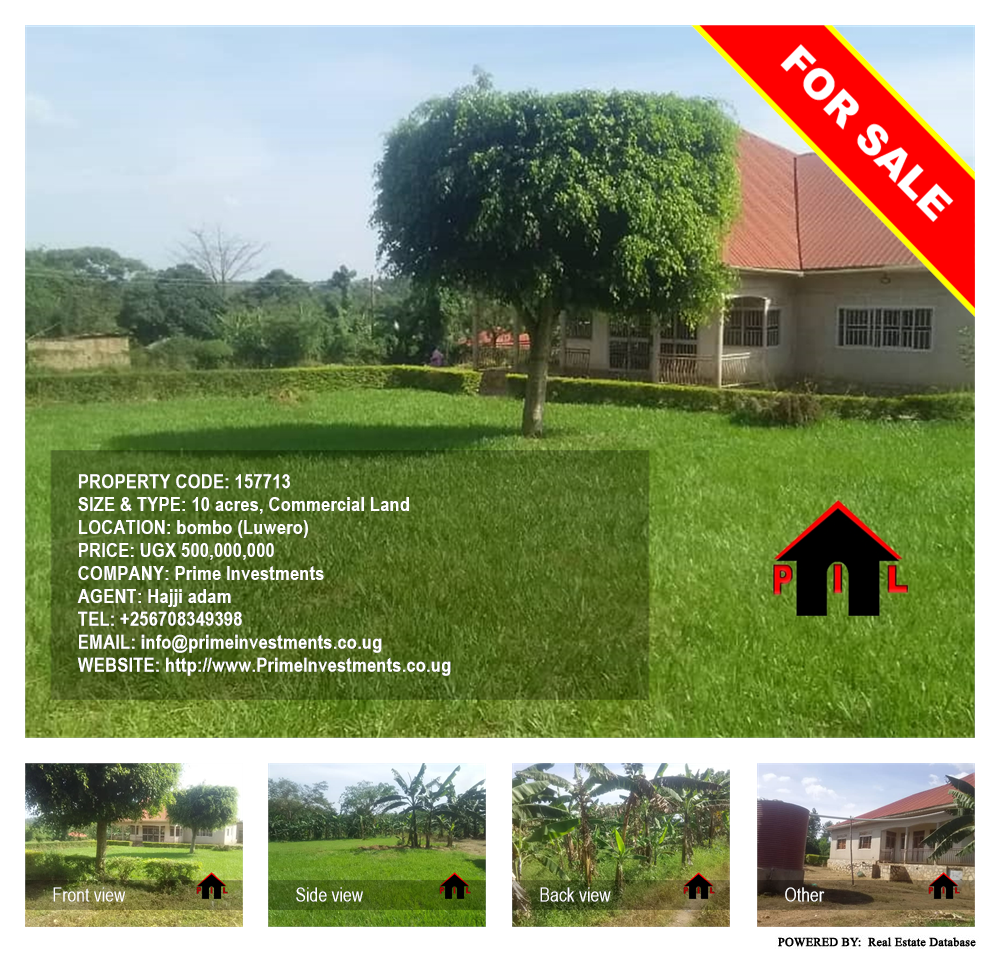 Commercial Land  for sale in Bombo Luweero Uganda, code: 157713