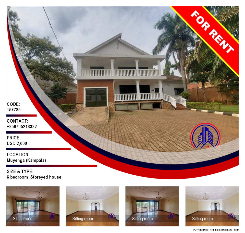 6 bedroom Storeyed house  for rent in Muyenga Kampala Uganda, code: 157785