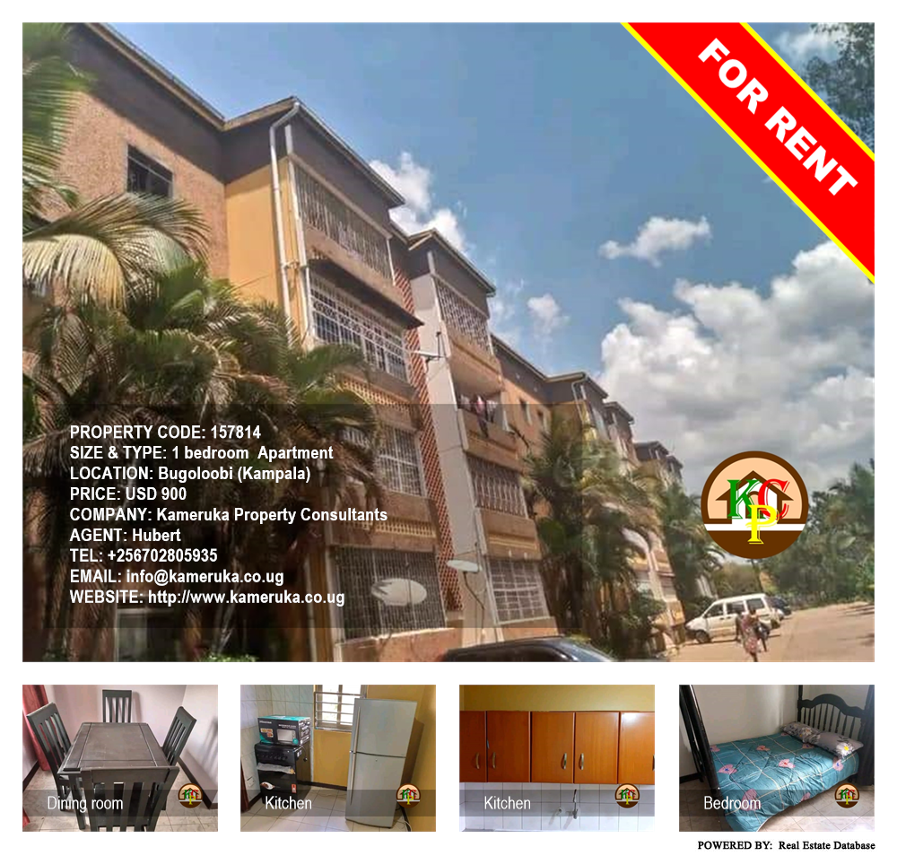1 bedroom Apartment  for rent in Bugoloobi Kampala Uganda, code: 157814