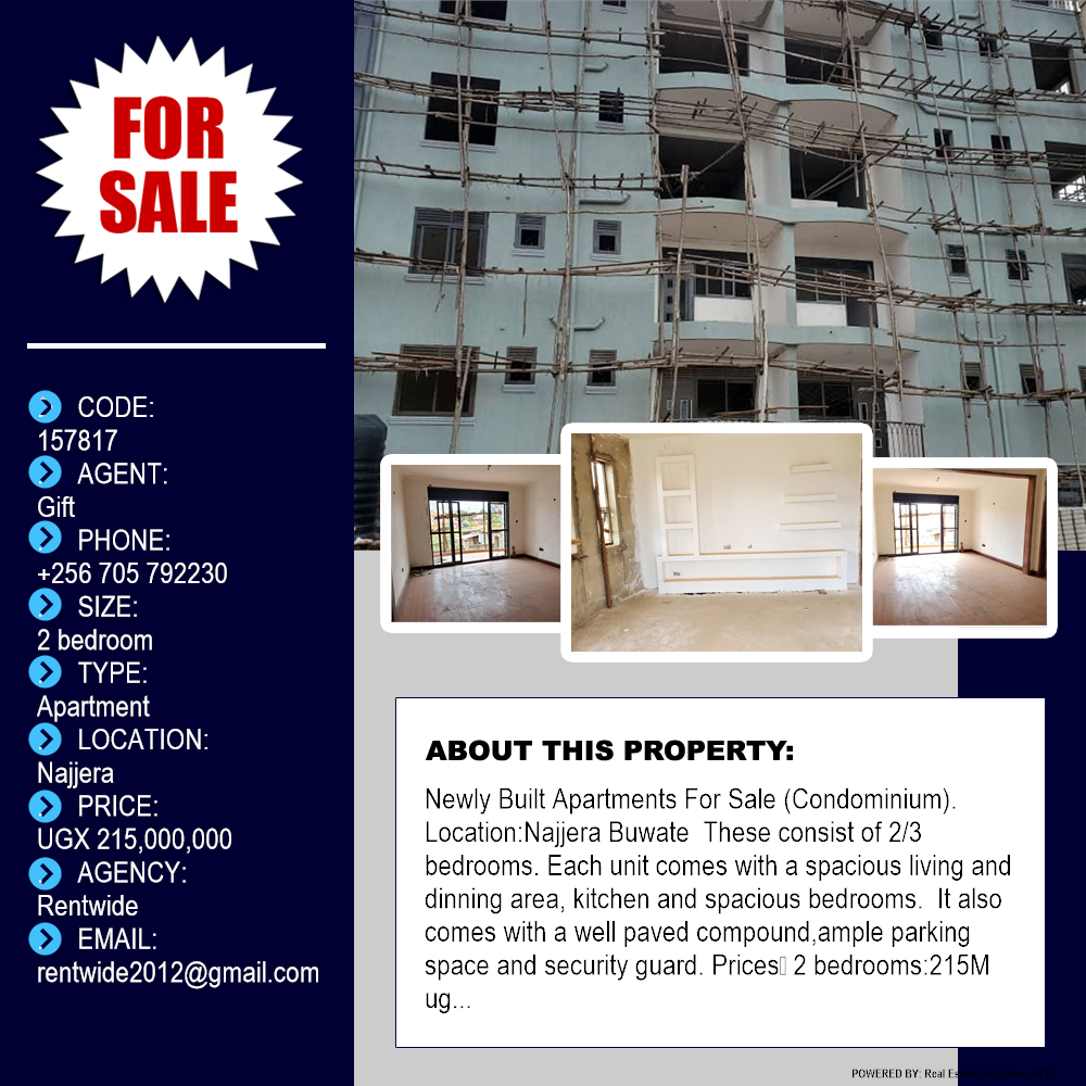 2 bedroom Apartment  for sale in Najjera Wakiso Uganda, code: 157817