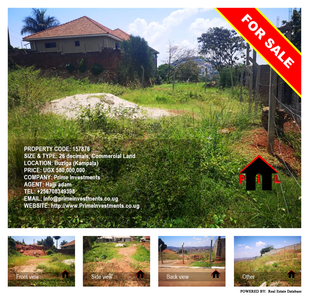 Commercial Land  for sale in Buziga Kampala Uganda, code: 157876