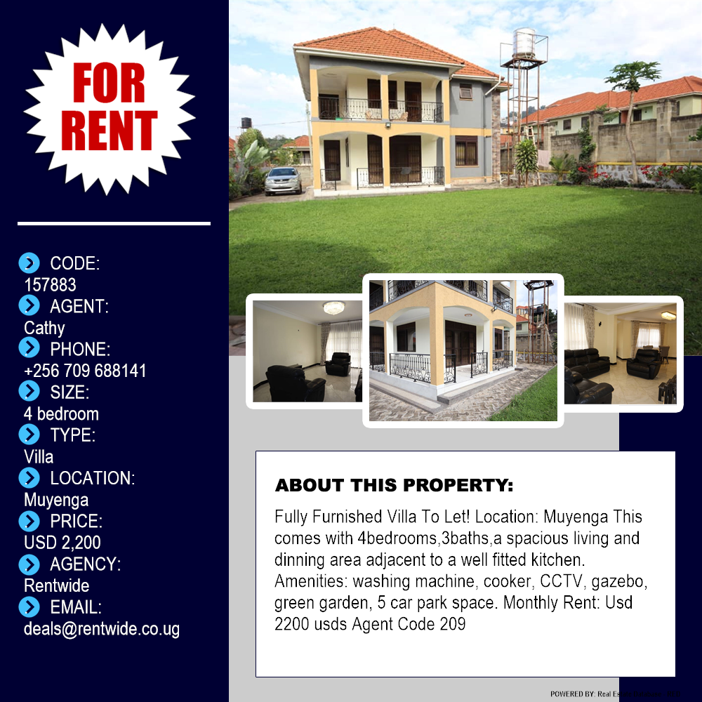 4 bedroom Villa  for rent in Muyenga Kampala Uganda, code: 157883