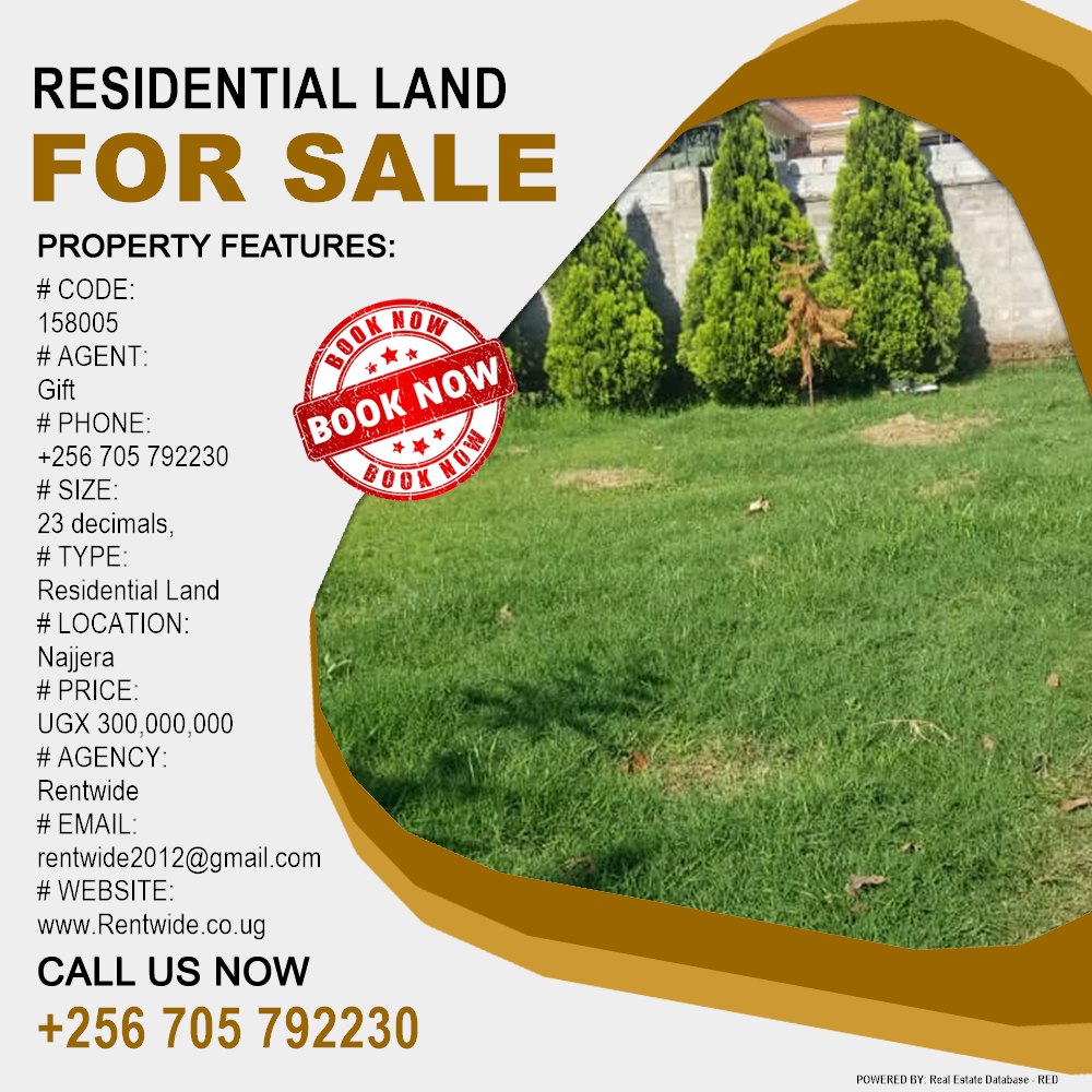Residential Land  for sale in Najjera Wakiso Uganda, code: 158005
