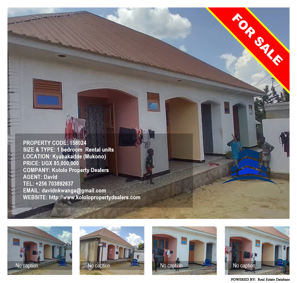 1 bedroom Rental units  for sale in Kyabakadde Mukono Uganda, code: 158024