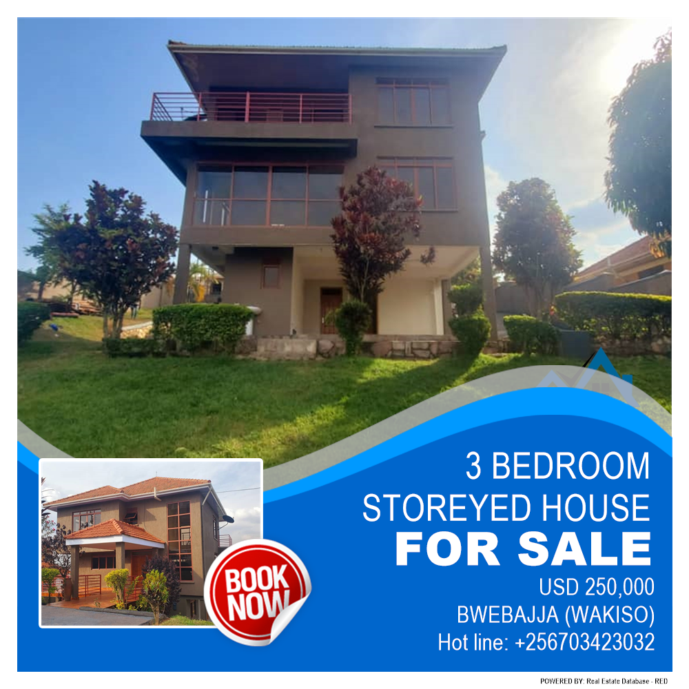 3 bedroom Storeyed house  for sale in Bwebajja Wakiso Uganda, code: 158034