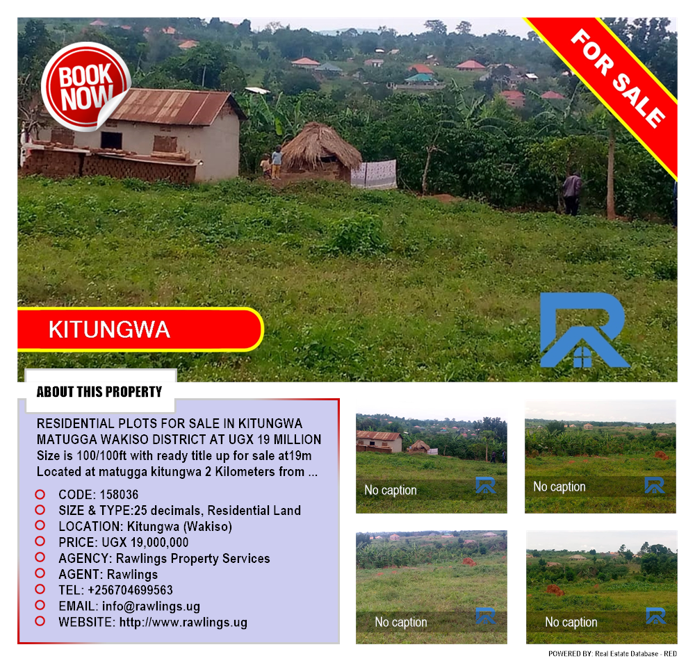 Residential Land  for sale in Kitungwa Wakiso Uganda, code: 158036