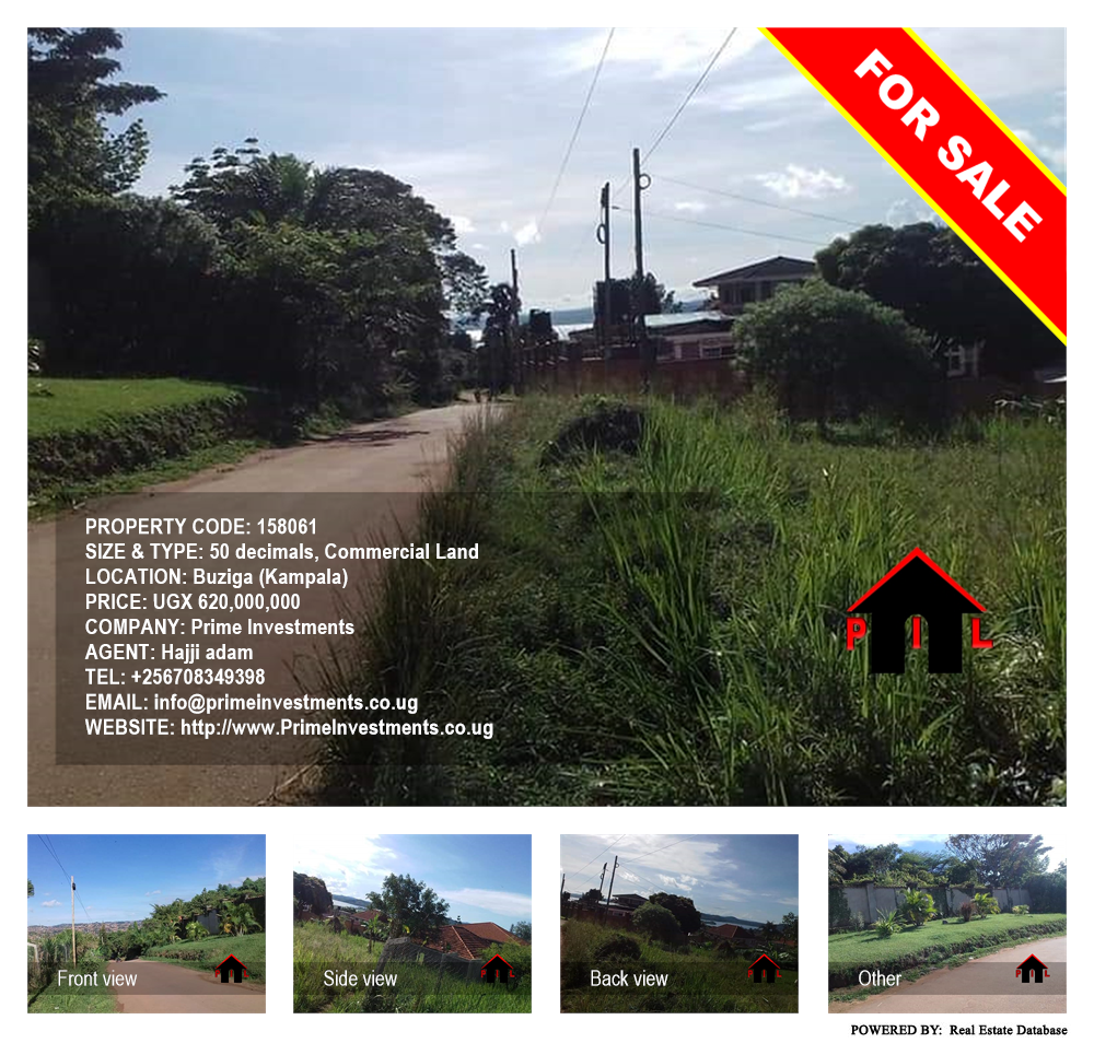 Commercial Land  for sale in Buziga Kampala Uganda, code: 158061