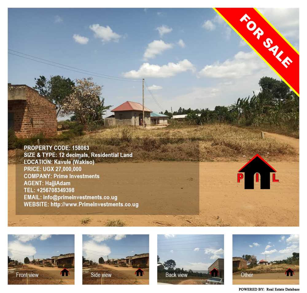 Residential Land  for sale in Kavule Wakiso Uganda, code: 158063