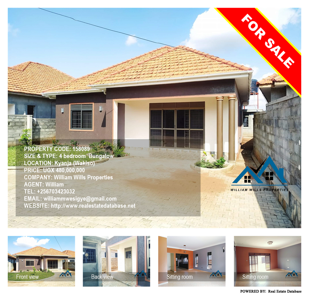 4 bedroom Bungalow  for sale in Kyanja Wakiso Uganda, code: 158089