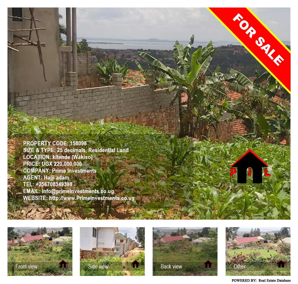 Residential Land  for sale in Kitende Wakiso Uganda, code: 158098