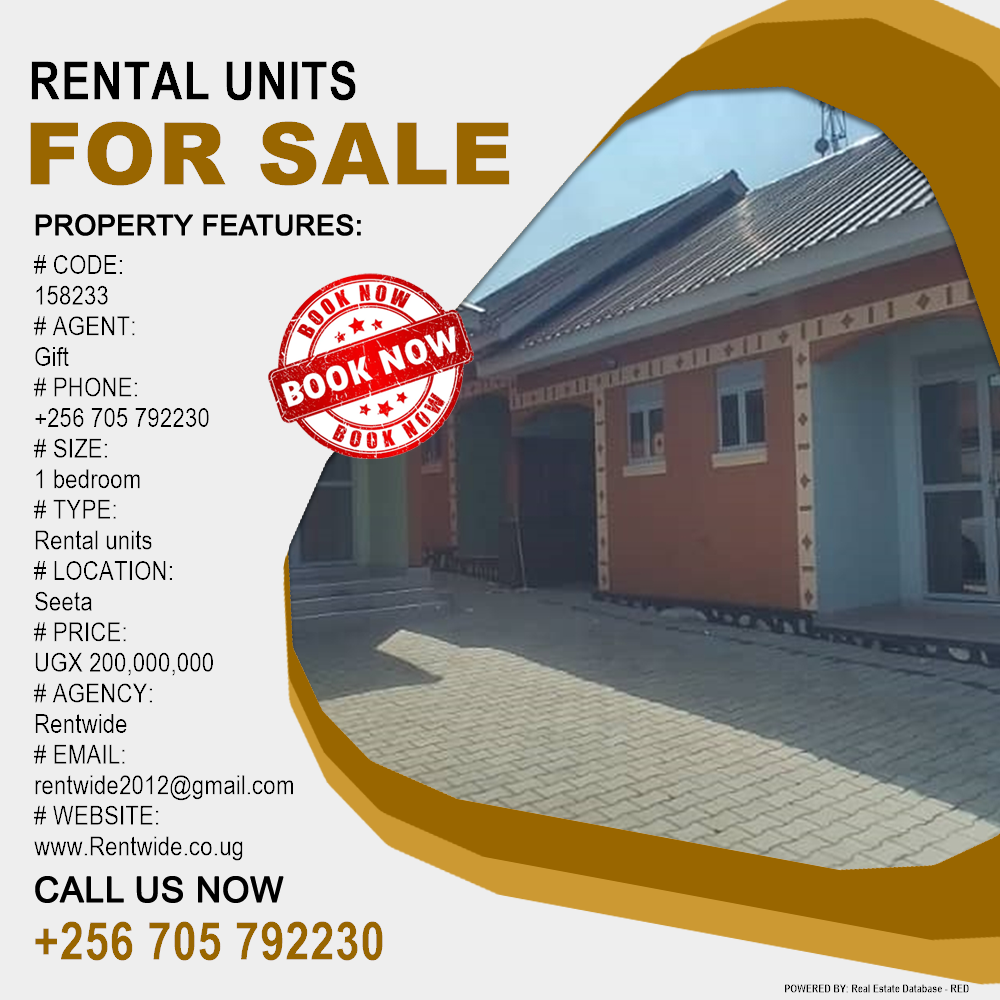 1 bedroom Rental units  for sale in Seeta Mukono Uganda, code: 158233