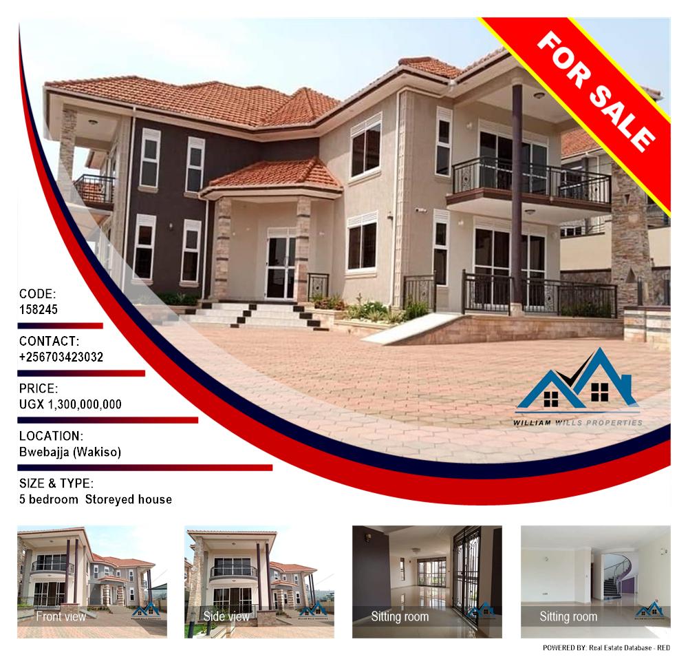 5 bedroom Storeyed house  for sale in Bwebajja Wakiso Uganda, code: 158245