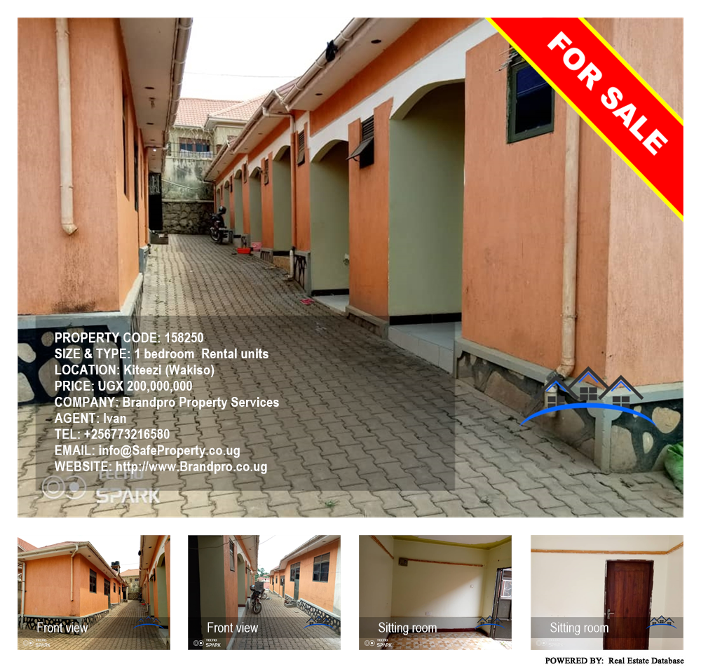 1 bedroom Rental units  for sale in Kiteezi Wakiso Uganda, code: 158250