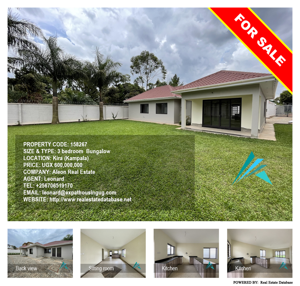 3 bedroom Bungalow  for sale in Kira Kampala Uganda, code: 158267