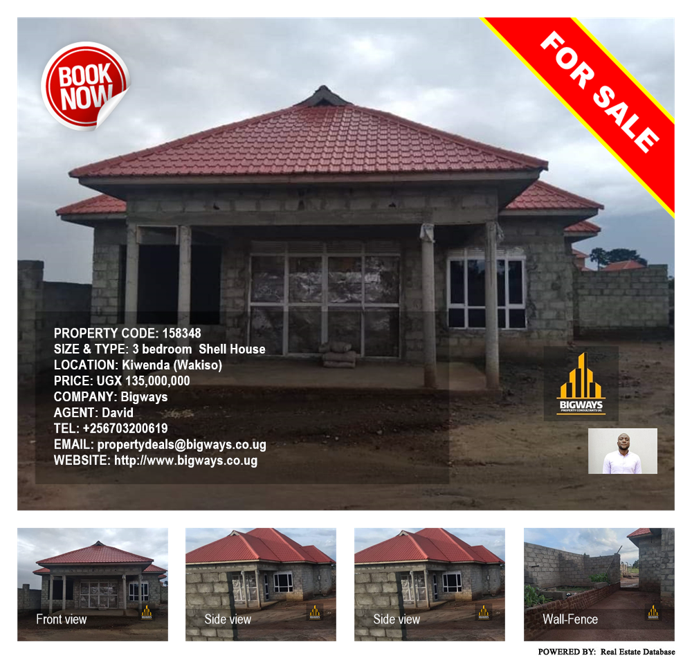 3 bedroom Shell House  for sale in Kiwenda Wakiso Uganda, code: 158348