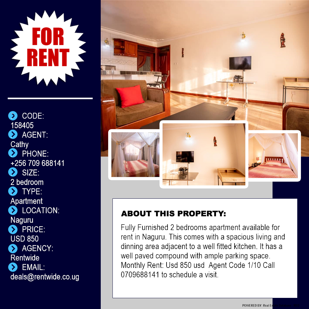 2 bedroom Apartment  for rent in Naguru Kampala Uganda, code: 158405