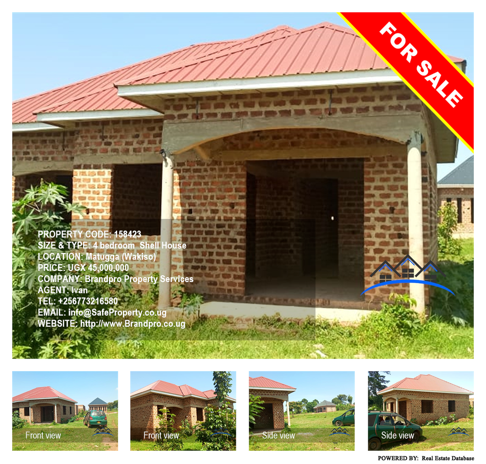 4 bedroom Shell House  for sale in Matugga Wakiso Uganda, code: 158423