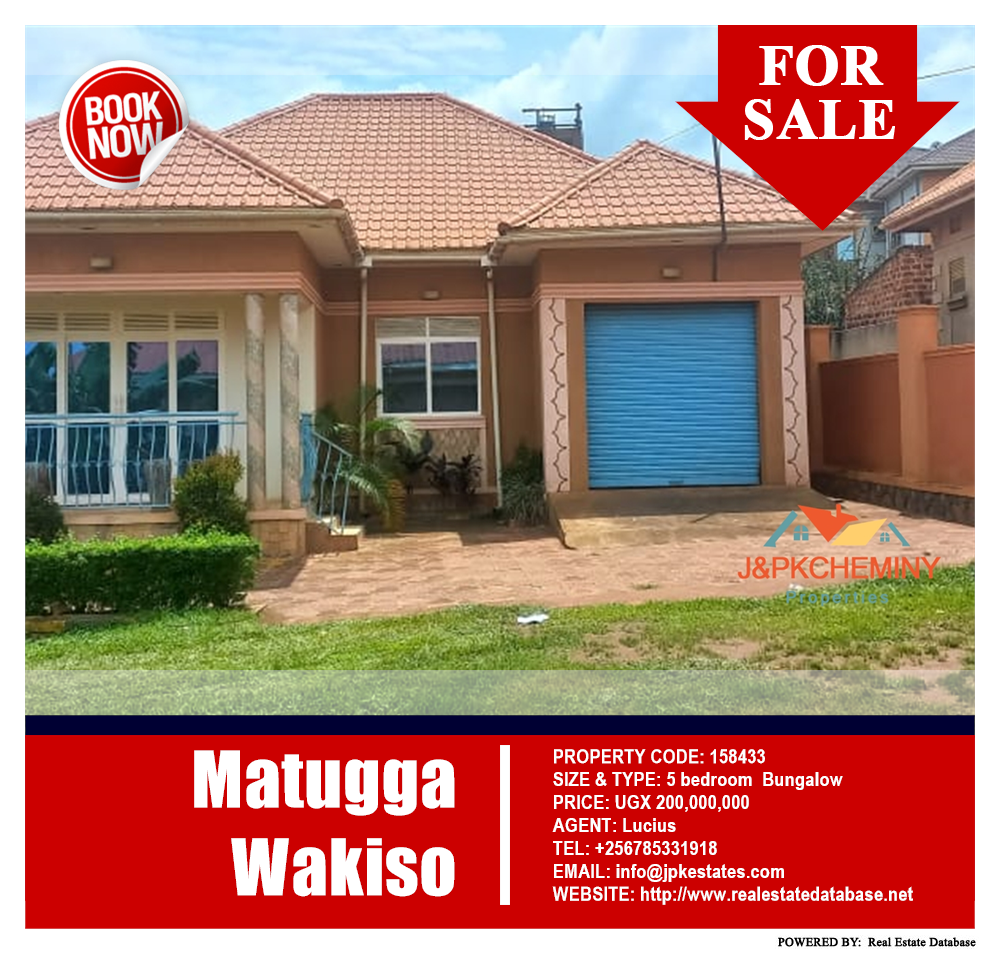 5 bedroom Bungalow  for sale in Matugga Wakiso Uganda, code: 158433
