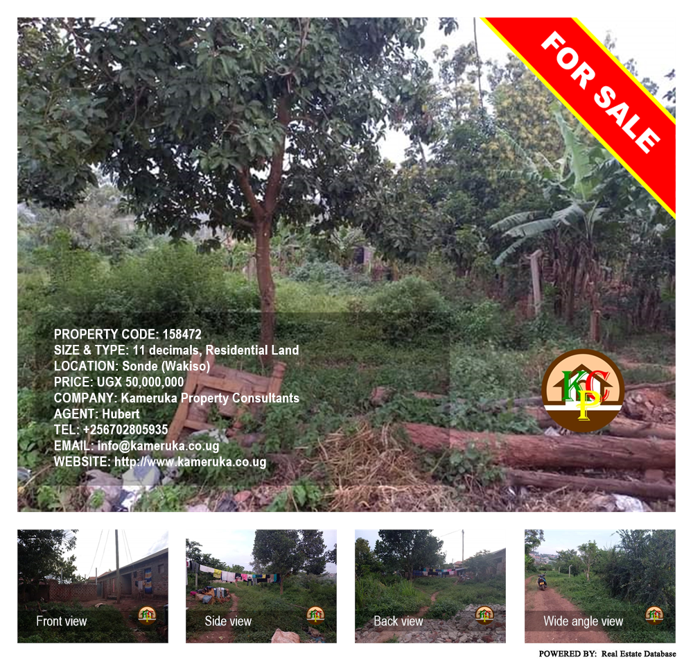 Residential Land  for sale in Sonde Wakiso Uganda, code: 158472