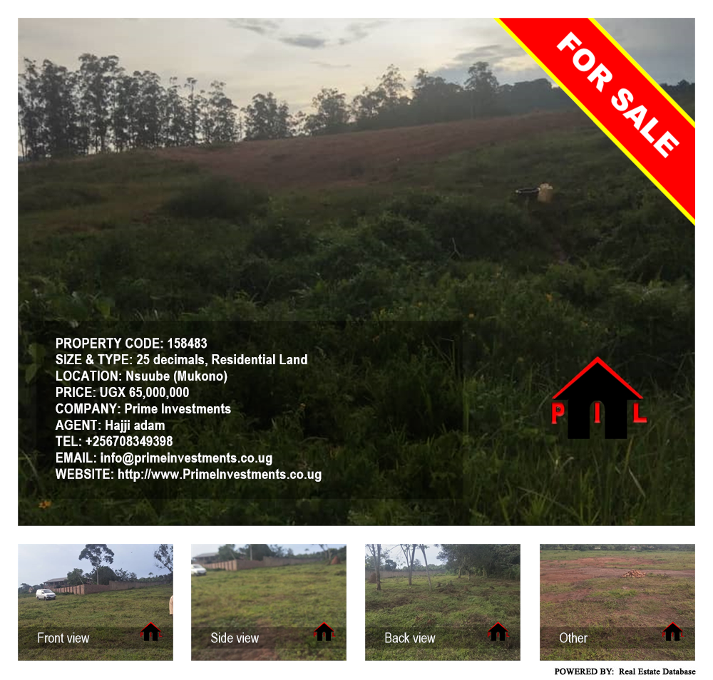 Residential Land  for sale in Nsuube Mukono Uganda, code: 158483