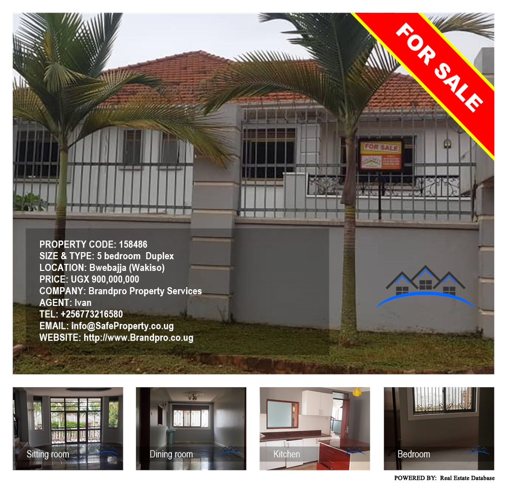 5 bedroom Duplex  for sale in Bwebajja Wakiso Uganda, code: 158486