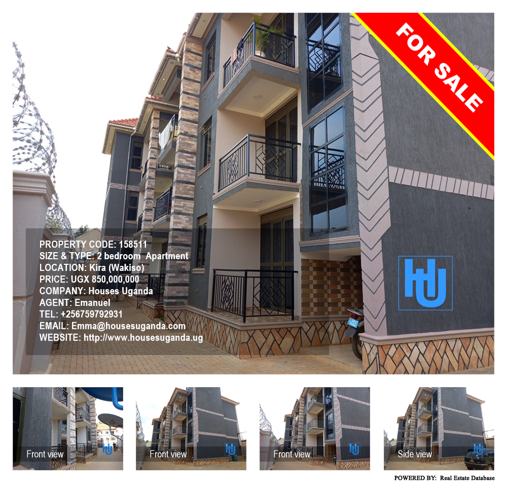 2 bedroom Apartment  for sale in Kira Wakiso Uganda, code: 158511