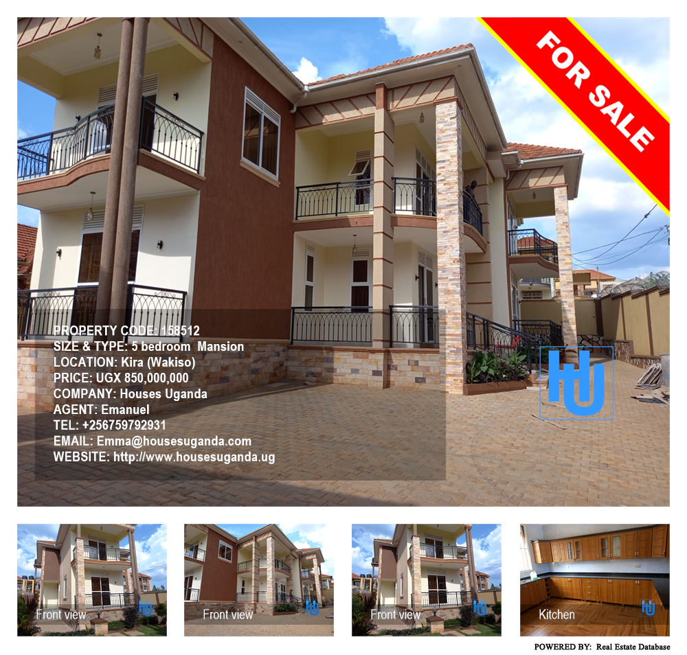 5 bedroom Mansion  for sale in Kira Wakiso Uganda, code: 158512