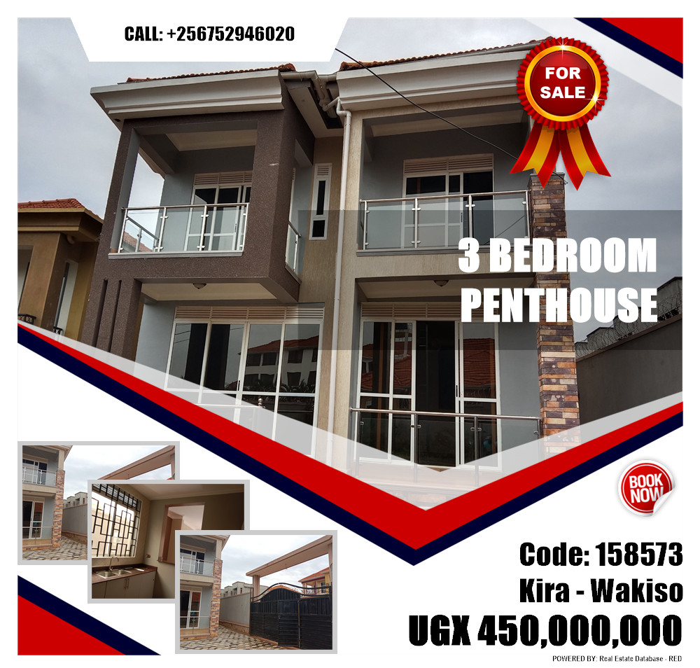 3 bedroom Penthouse  for sale in Kira Wakiso Uganda, code: 158573