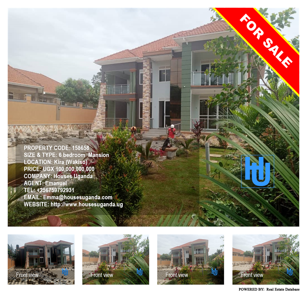 6 bedroom Mansion  for sale in Kira Wakiso Uganda, code: 158658