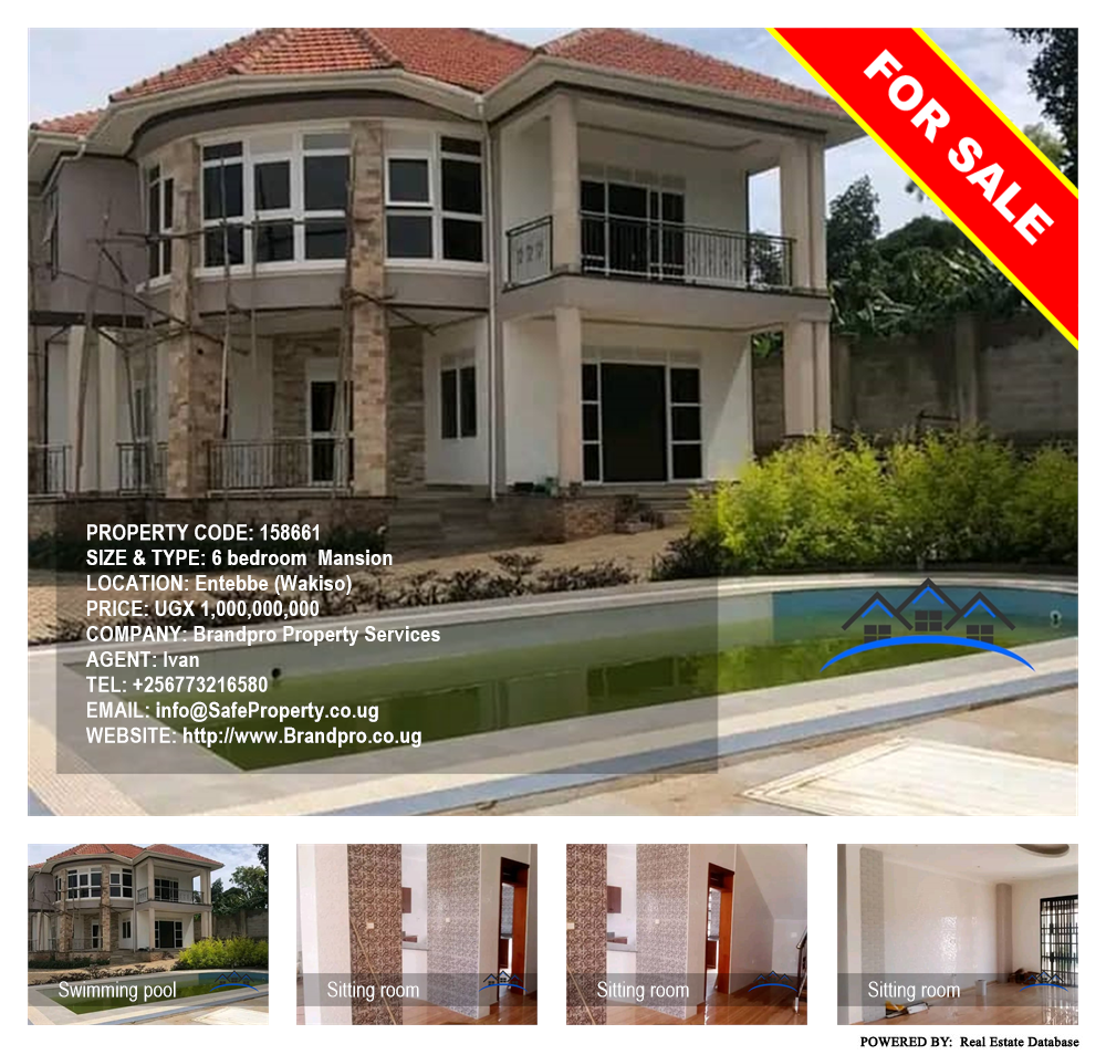 6 bedroom Mansion  for sale in Entebbe Wakiso Uganda, code: 158661