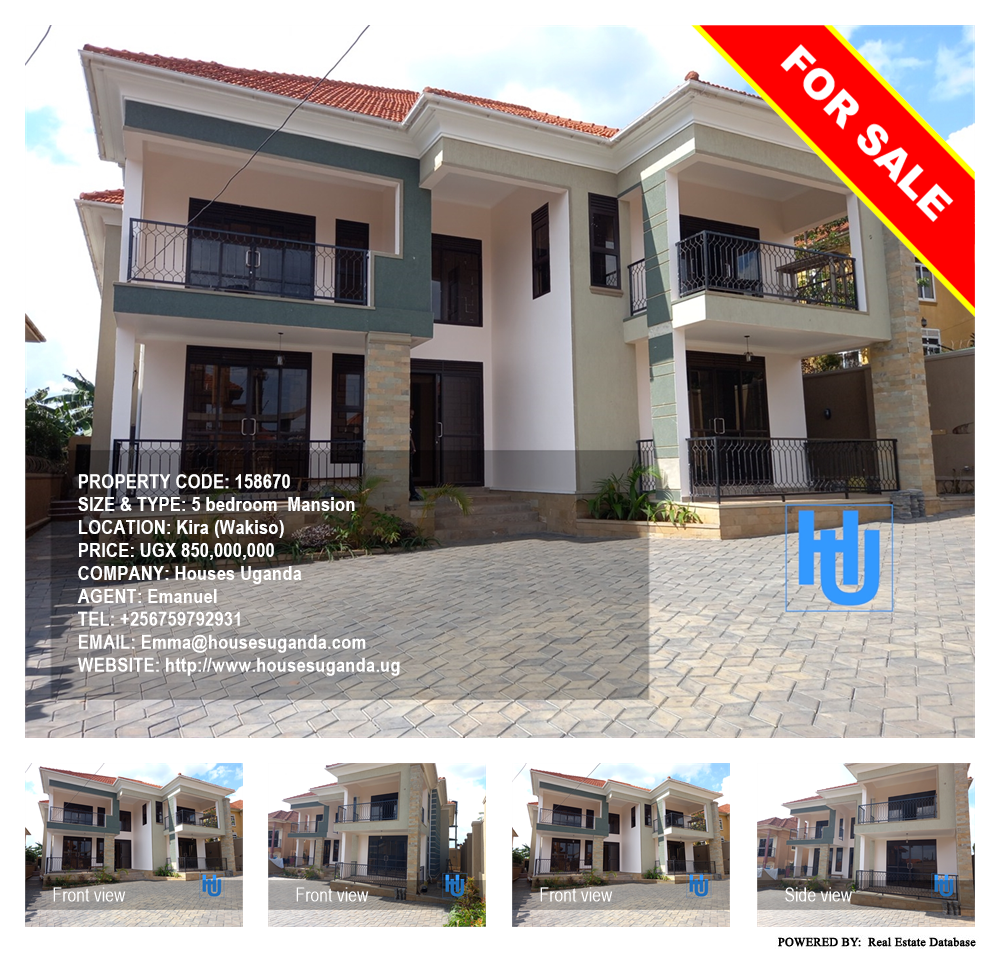 5 bedroom Mansion  for sale in Kira Wakiso Uganda, code: 158670