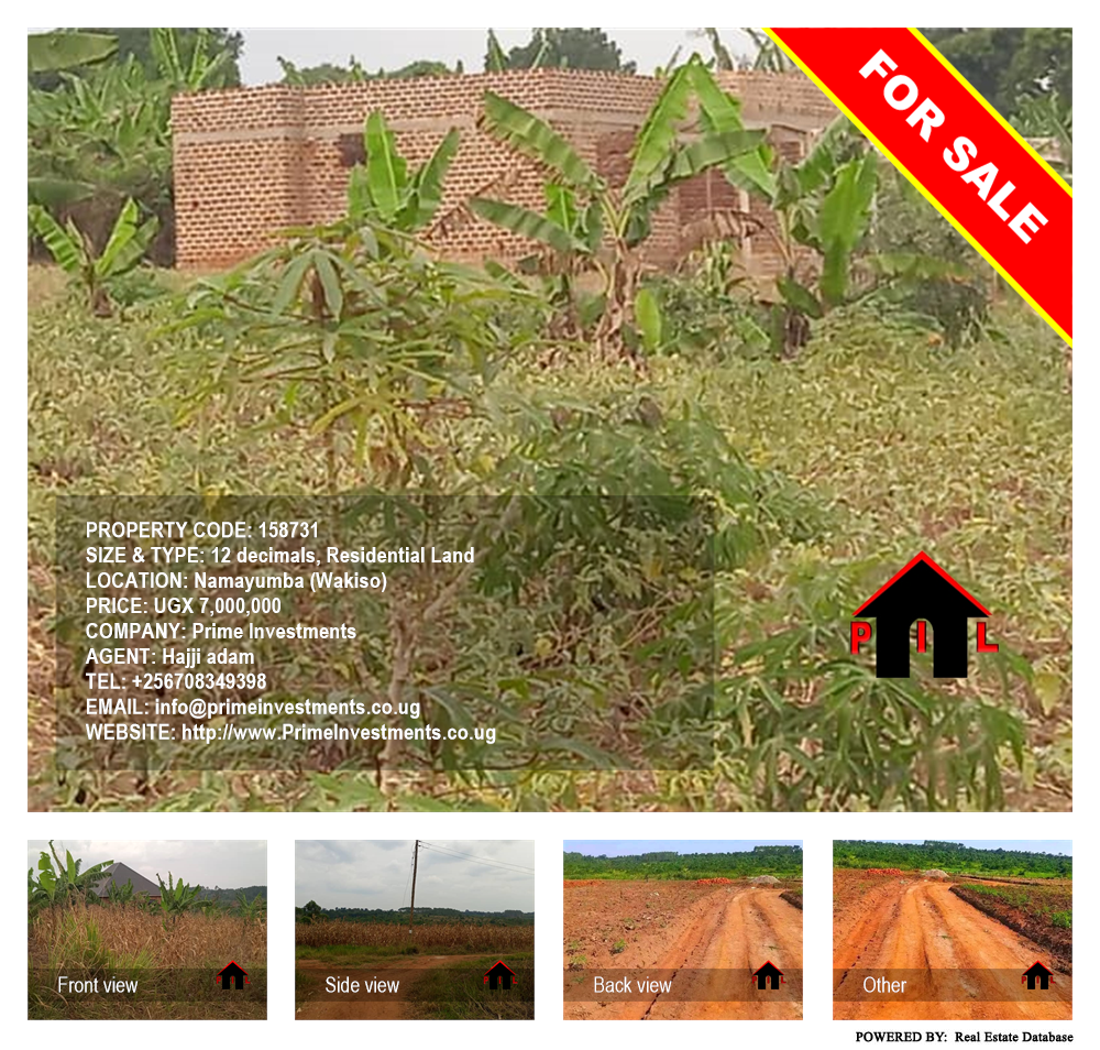 Residential Land  for sale in Namayumba Wakiso Uganda, code: 158731