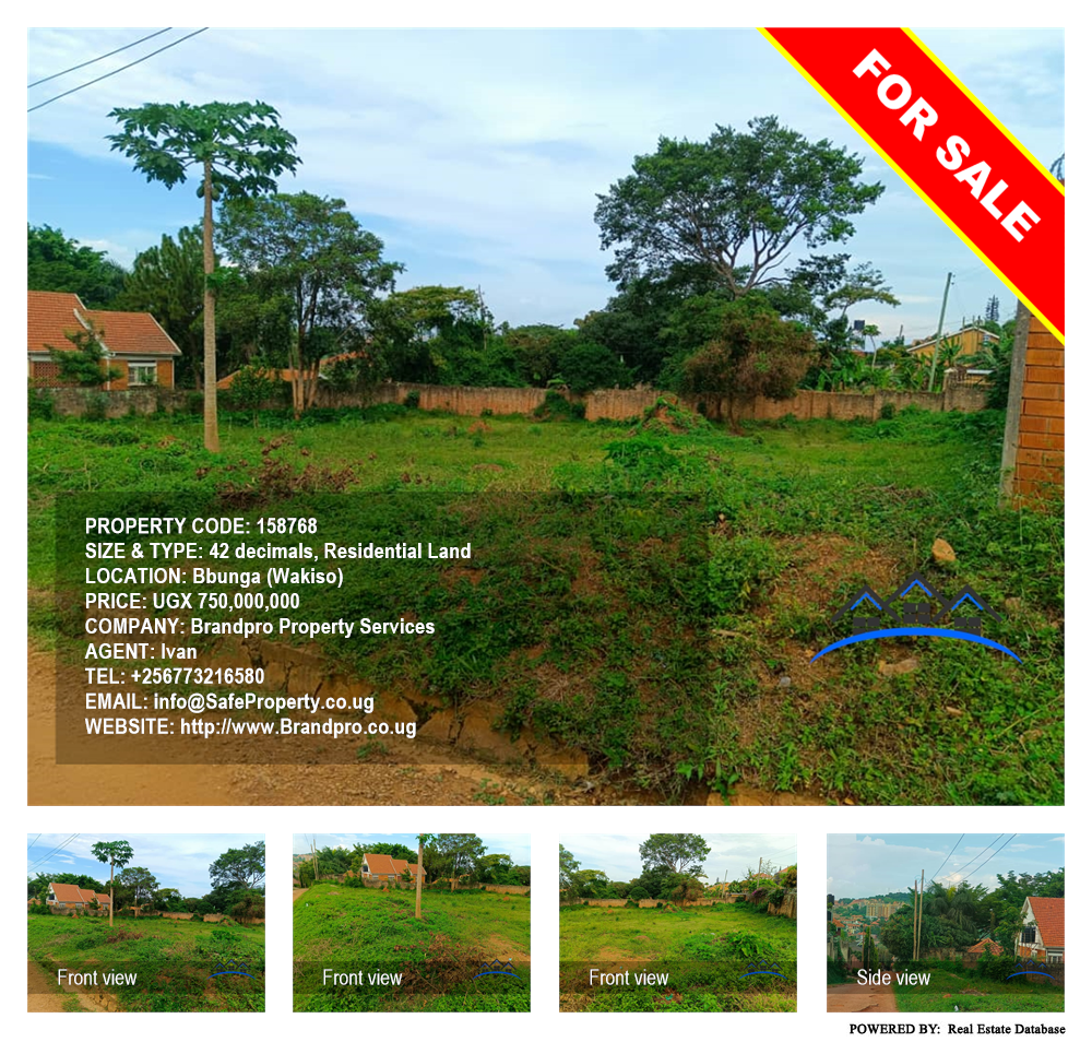 Residential Land  for sale in Bbunga Wakiso Uganda, code: 158768