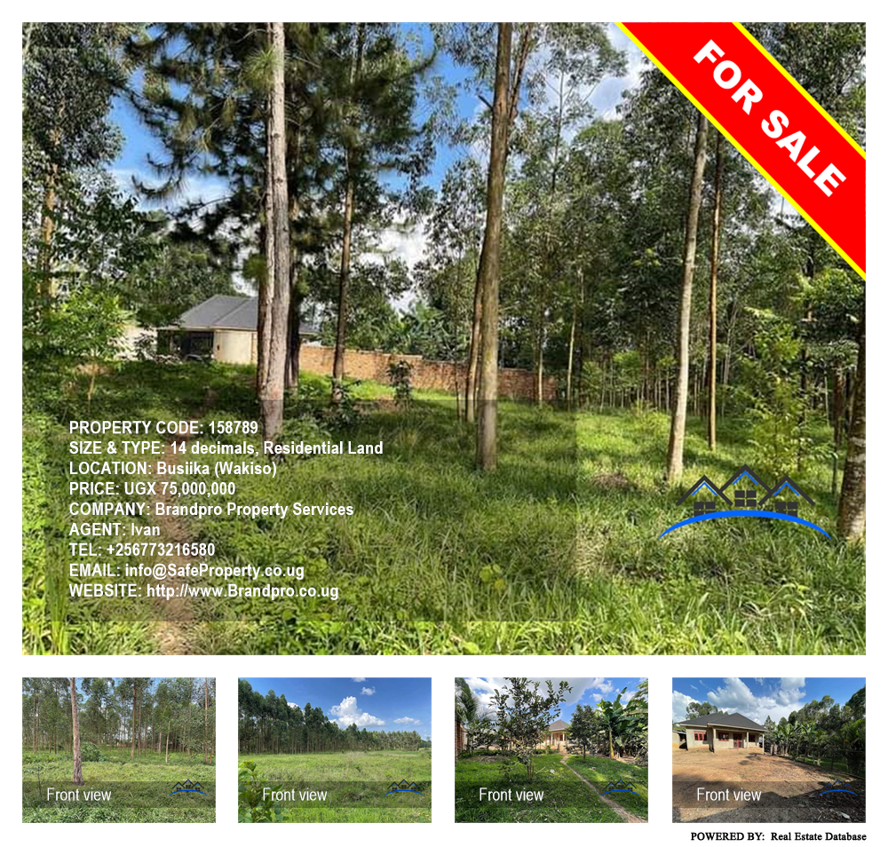 Residential Land  for sale in Busiika Wakiso Uganda, code: 158789