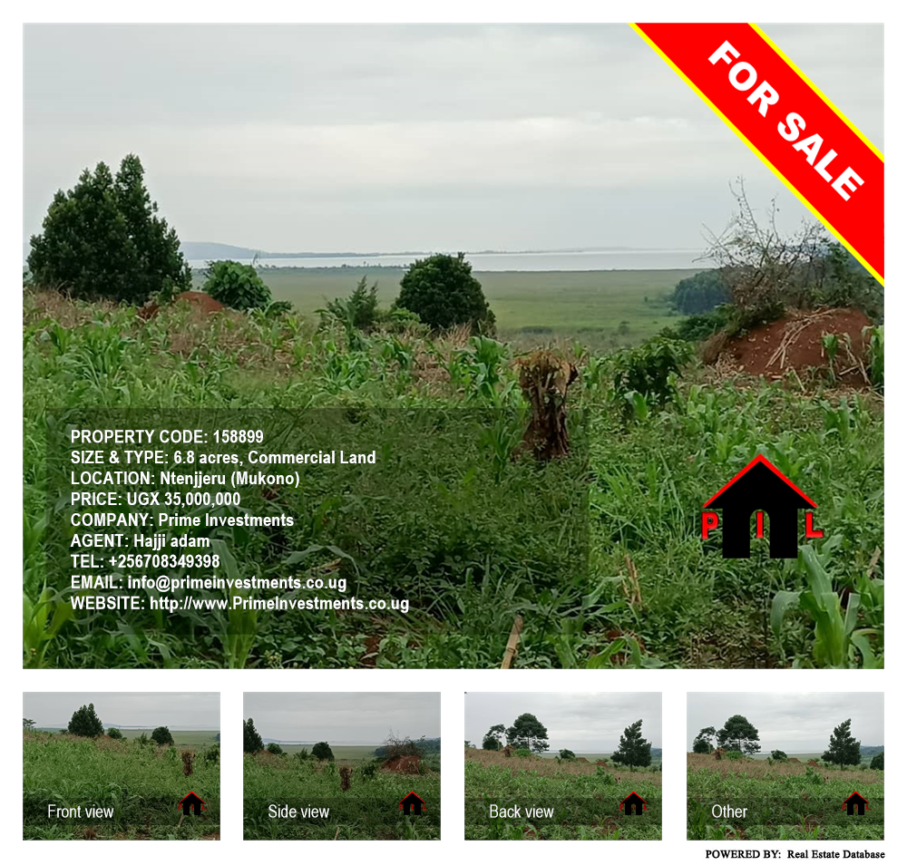 Commercial Land  for sale in Ntenjjeru Mukono Uganda, code: 158899