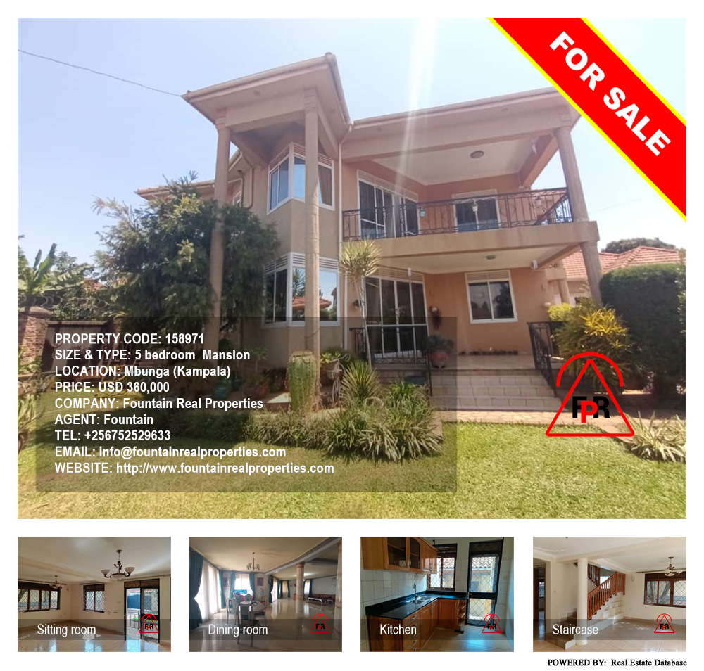 5 bedroom Mansion  for sale in Mbunga Kampala Uganda, code: 158971