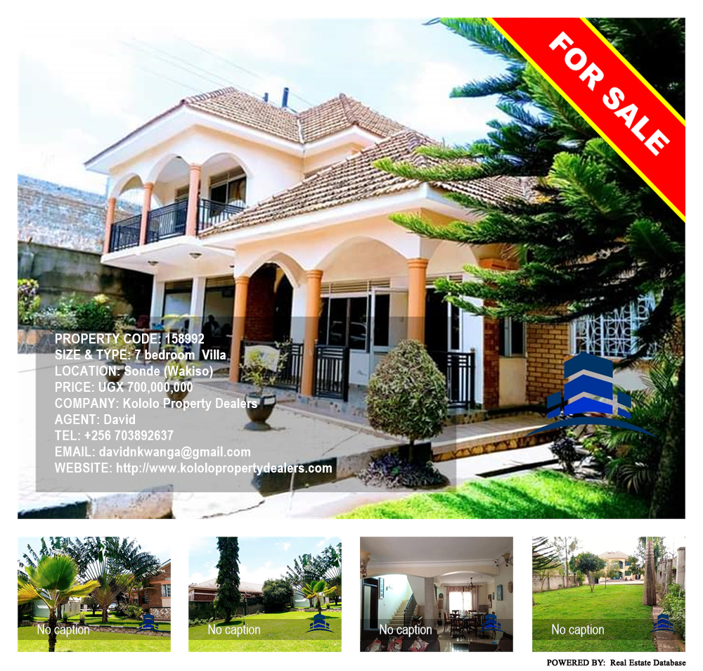 7 bedroom Villa  for sale in Sonde Wakiso Uganda, code: 158992