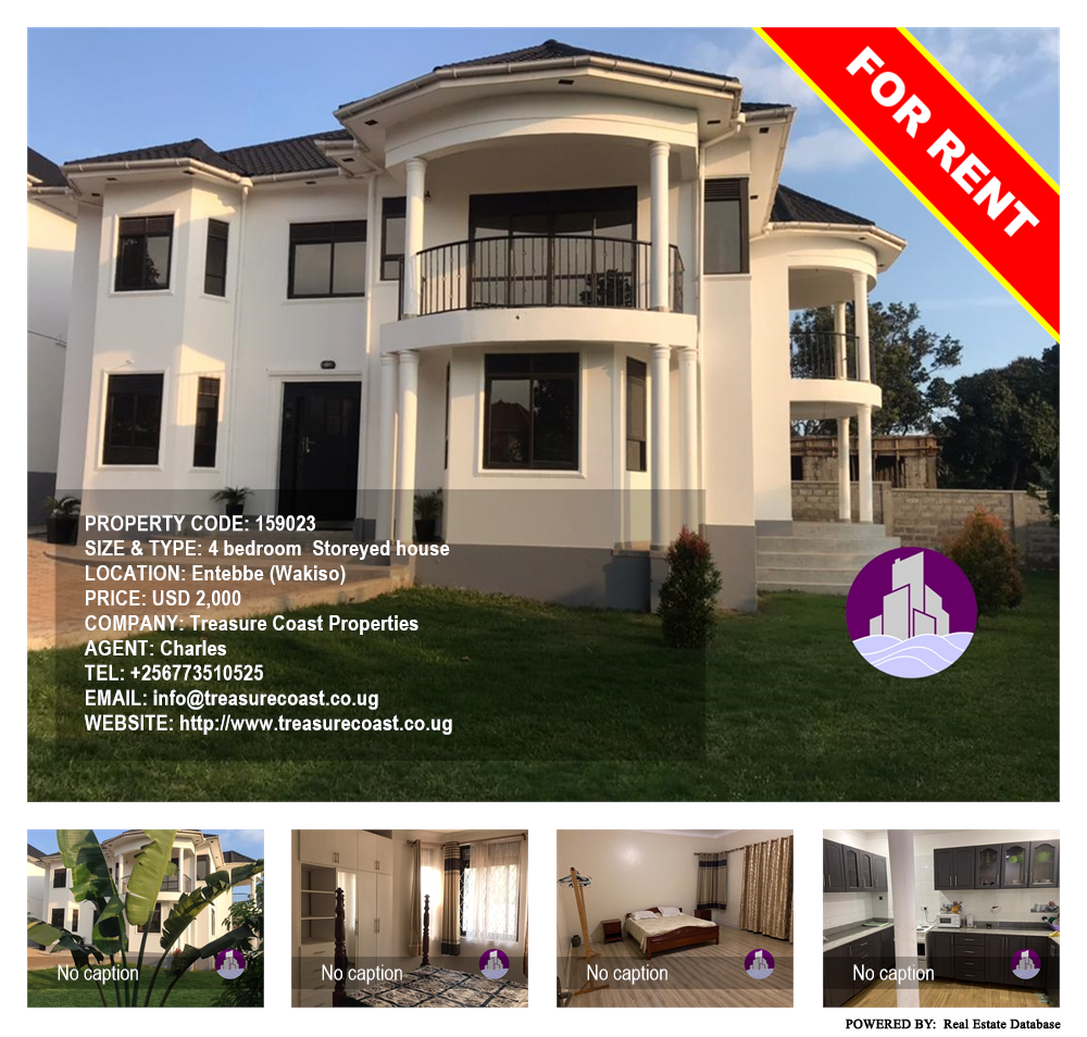 4 bedroom Storeyed house  for rent in Entebbe Wakiso Uganda, code: 159023