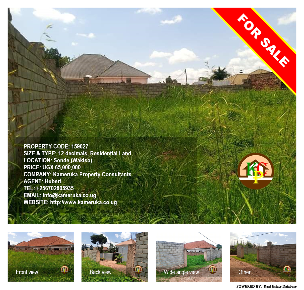 Residential Land  for sale in Sonde Wakiso Uganda, code: 159027