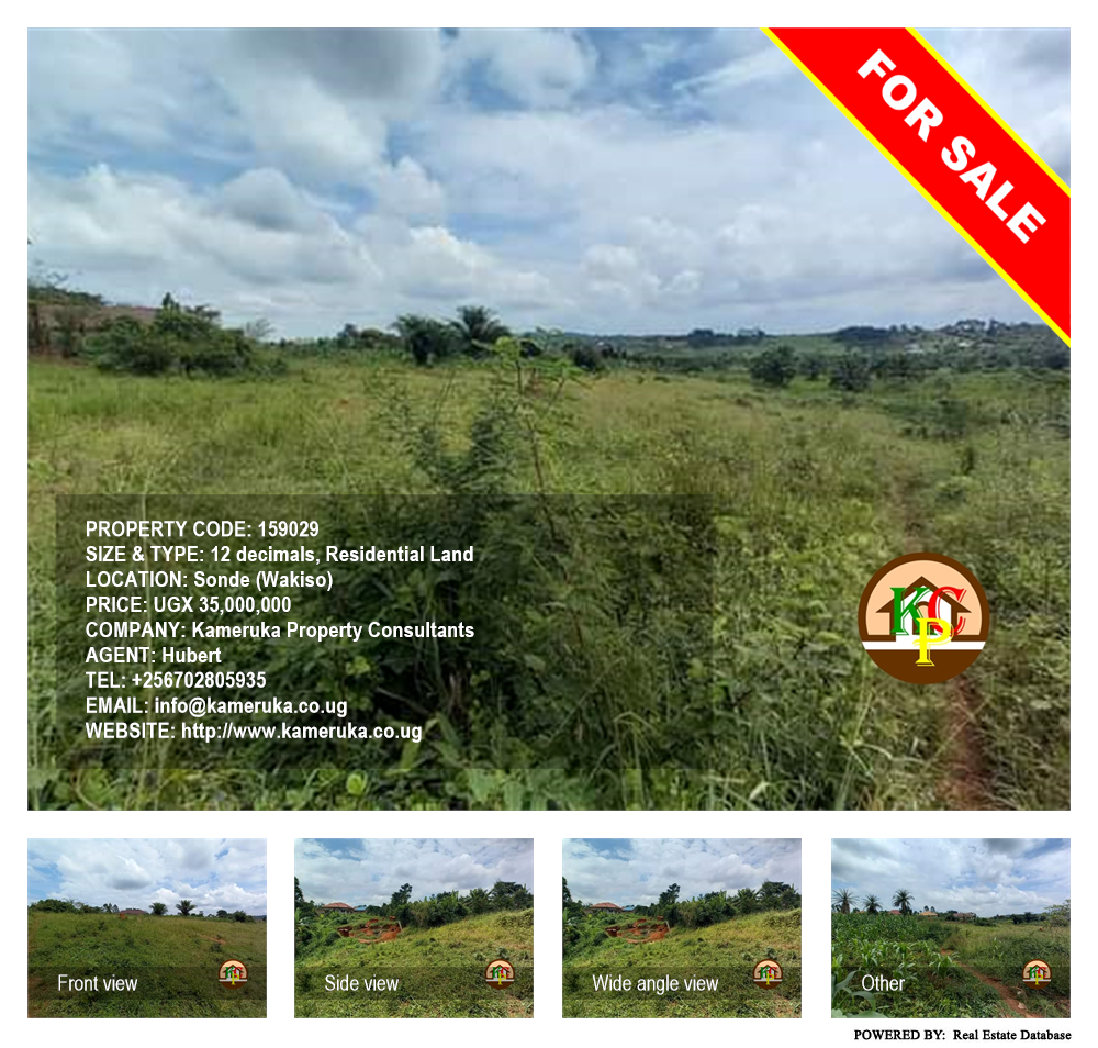 Residential Land  for sale in Sonde Wakiso Uganda, code: 159029