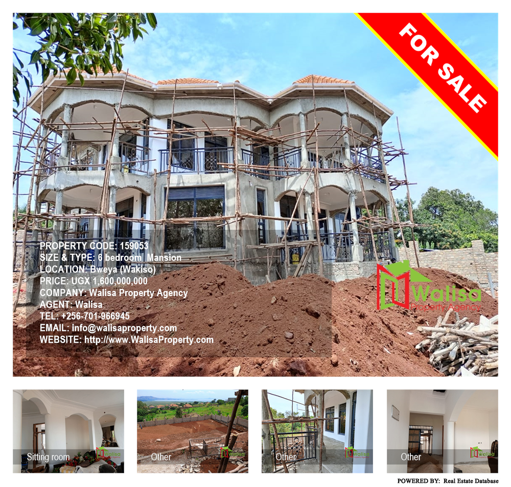 6 bedroom Mansion  for sale in Bweya Wakiso Uganda, code: 159053