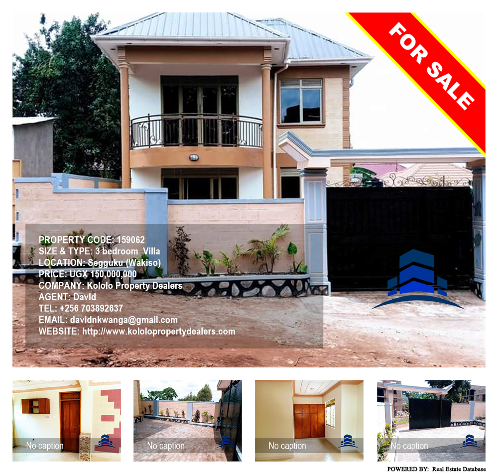 3 bedroom Villa  for sale in Seguku Wakiso Uganda, code: 159062