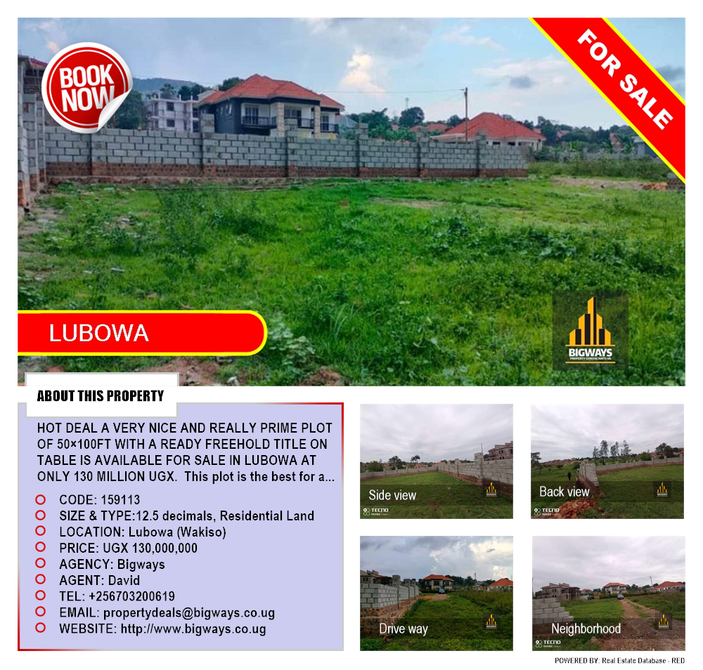 Residential Land  for sale in Lubowa Wakiso Uganda, code: 159113