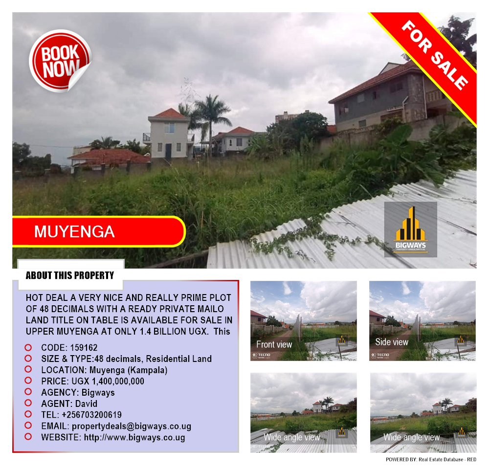 Residential Land  for sale in Muyenga Kampala Uganda, code: 159162