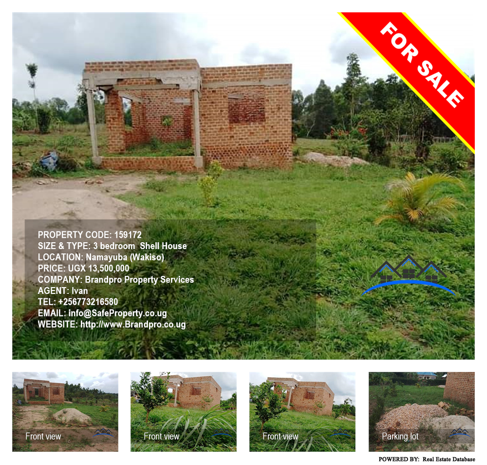 3 bedroom Shell House  for sale in Namayuba Wakiso Uganda, code: 159172