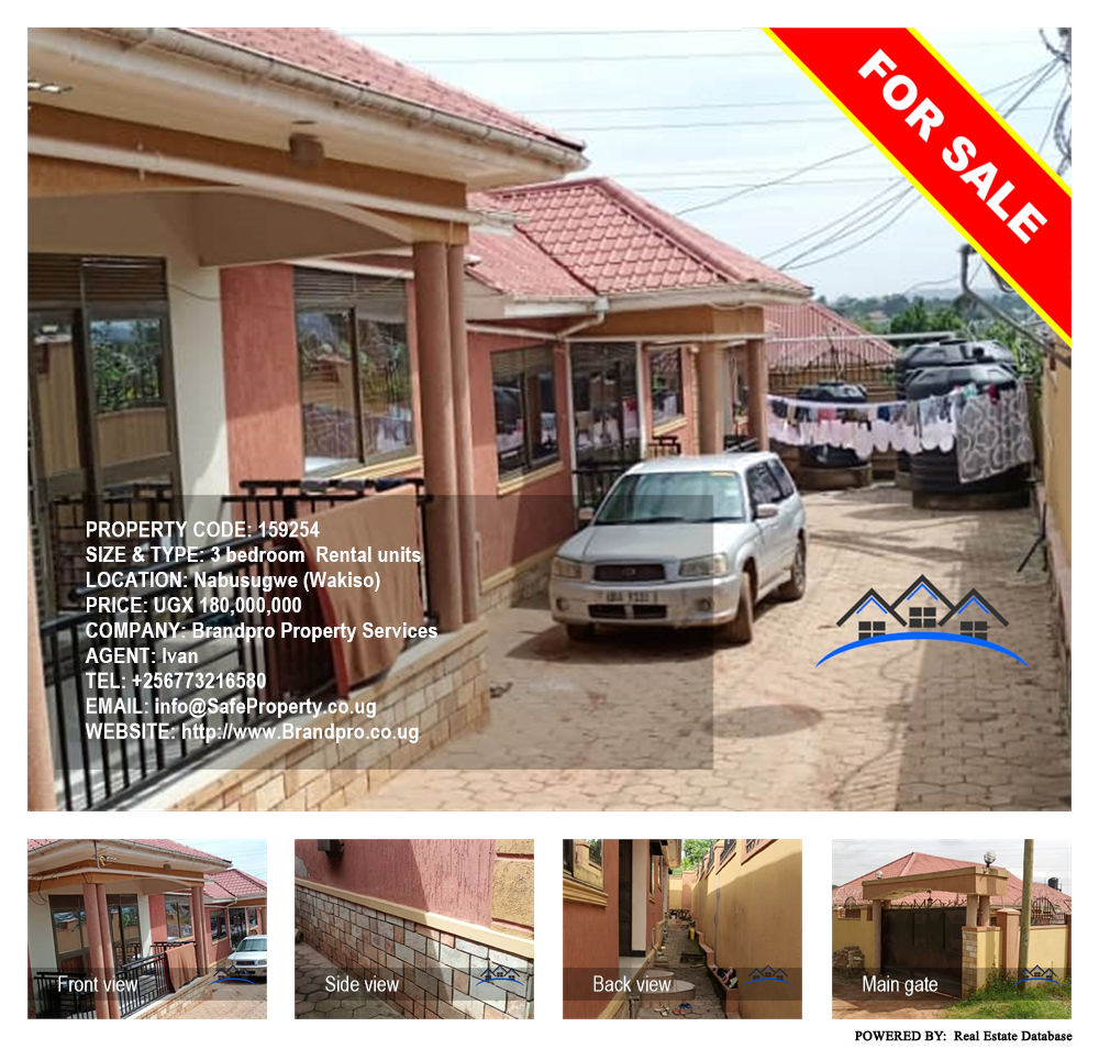 3 bedroom Rental units  for sale in Nabusugwe Wakiso Uganda, code: 159254